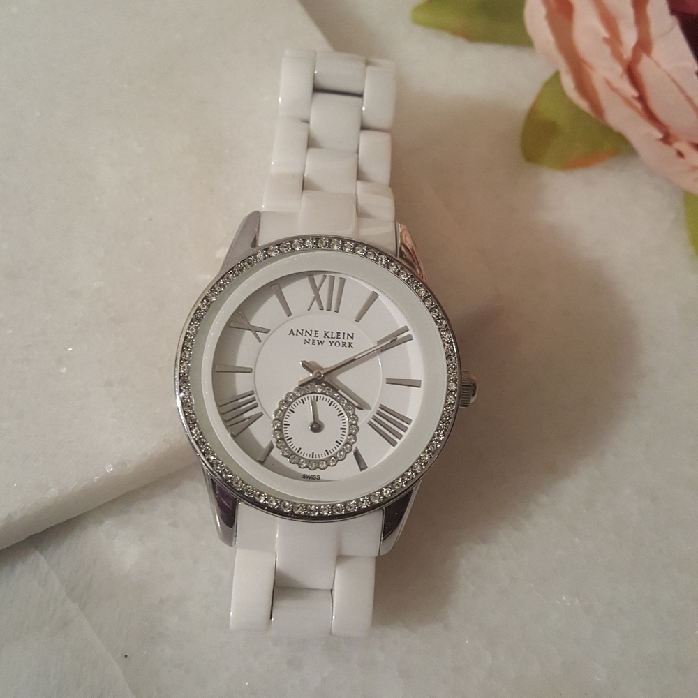 ✔️Anne Klein White Ceramic Watch